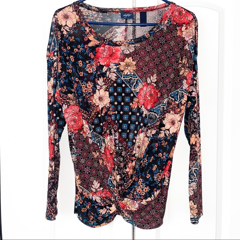 Colorful long sleeve t shirt size S